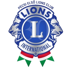 Pécsi 1. Lions Klub logó